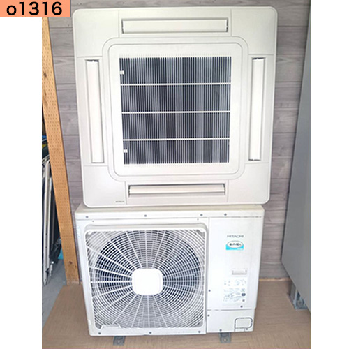o1316 中古業務用エアコン 日立 天カセ4方向 4馬力 FHCP112FA