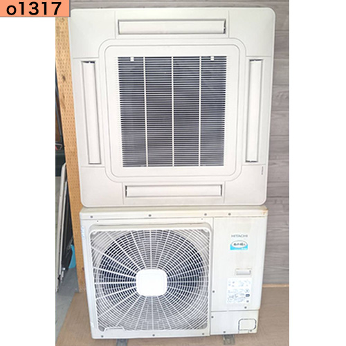 o1317 中古業務用エアコン 日立 天カセ4方向 4馬力 FHCP112FA 三相200V 