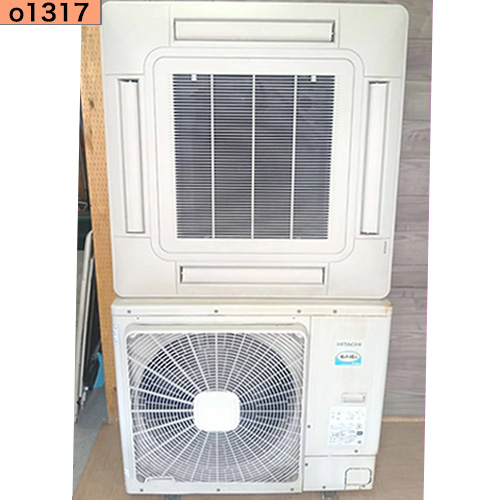 o1317 中古業務用エアコン 日立 天カセ4方向 4馬力 RCI-GP112K3三相200V