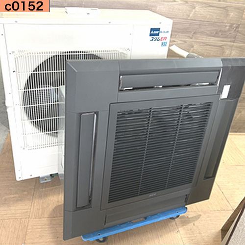 c0152 中古業務用エアコン 三菱 天カセ 4方向 5馬力 PL-ERP140HA2 パネル黒 三相200v